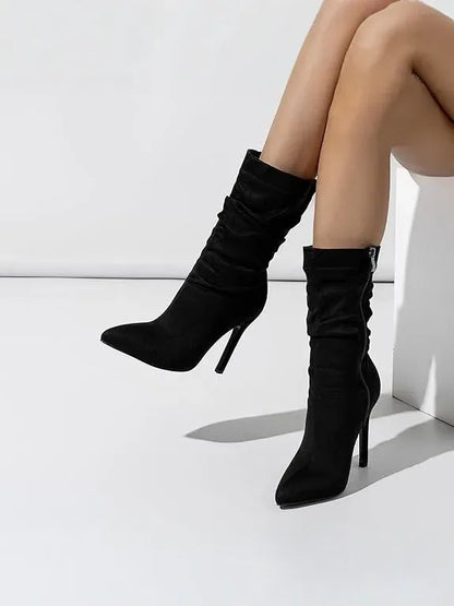 Stylish High-Heeled Booties for All-Day Comfort