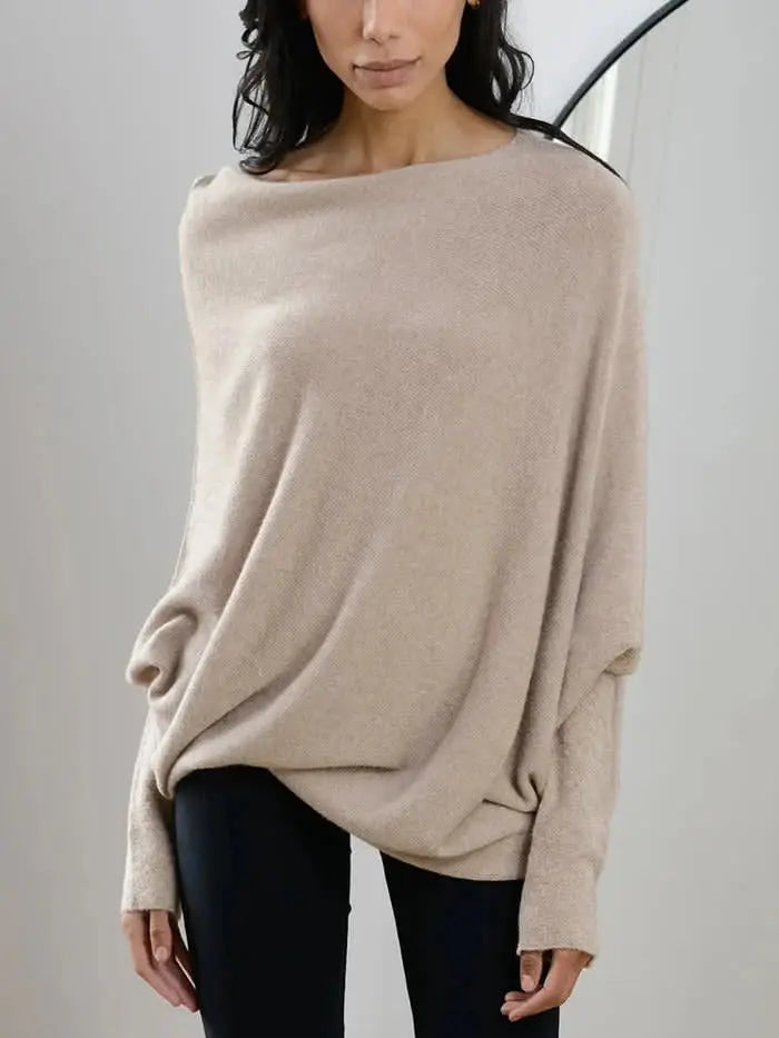 SYLVIE | Women's Oversized Sweater with Convertible Collar