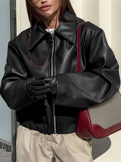 ANNETTE | Chic Vegan Leather Jacket