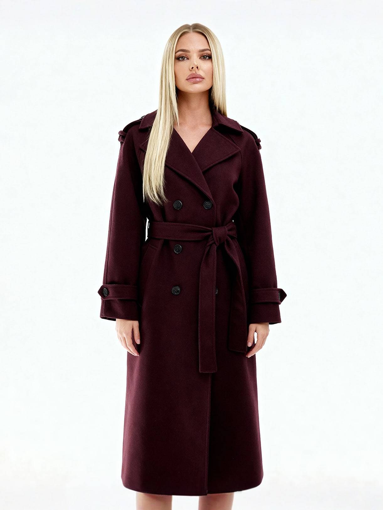 DOTTY | Classic Bordeaux Trench Coat