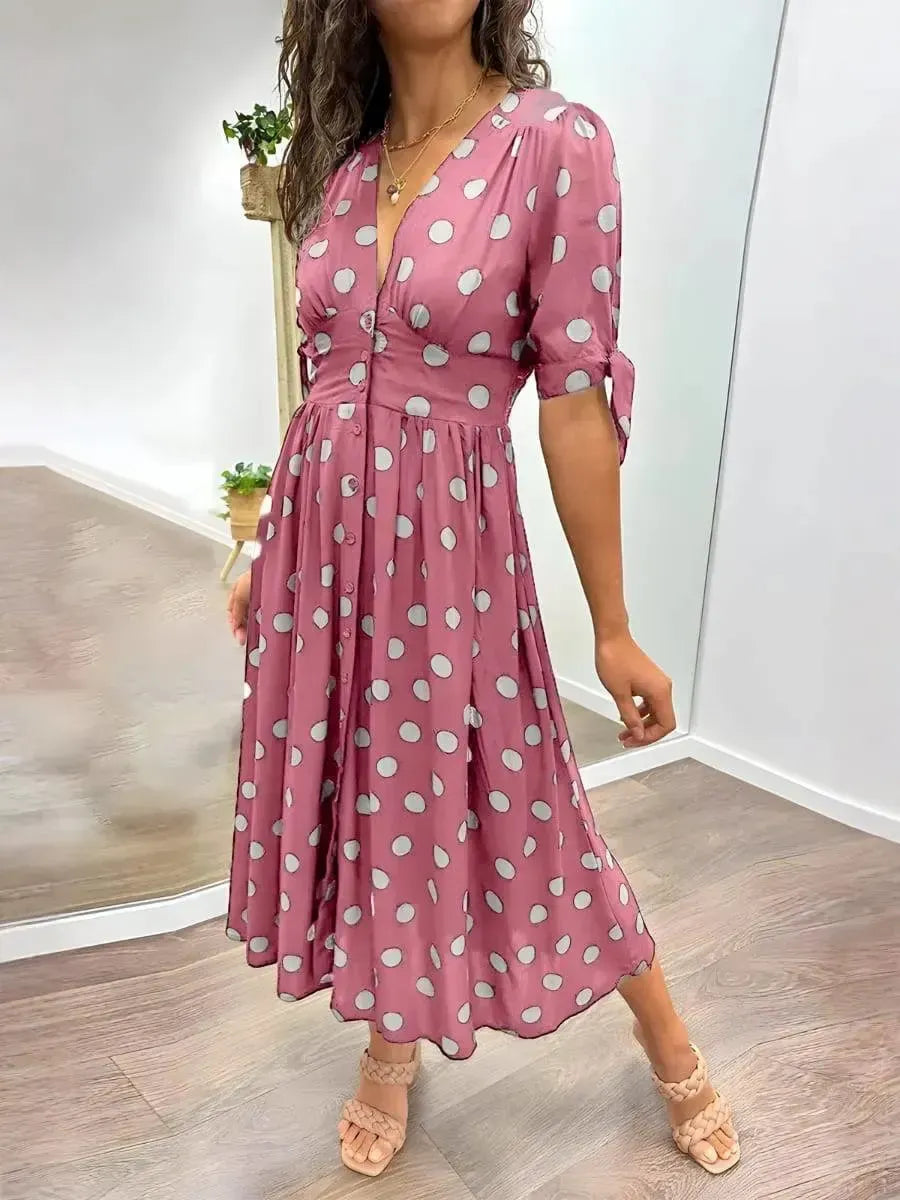 Stylish Polka Dot Dress – Classic, Feminine, and Charming