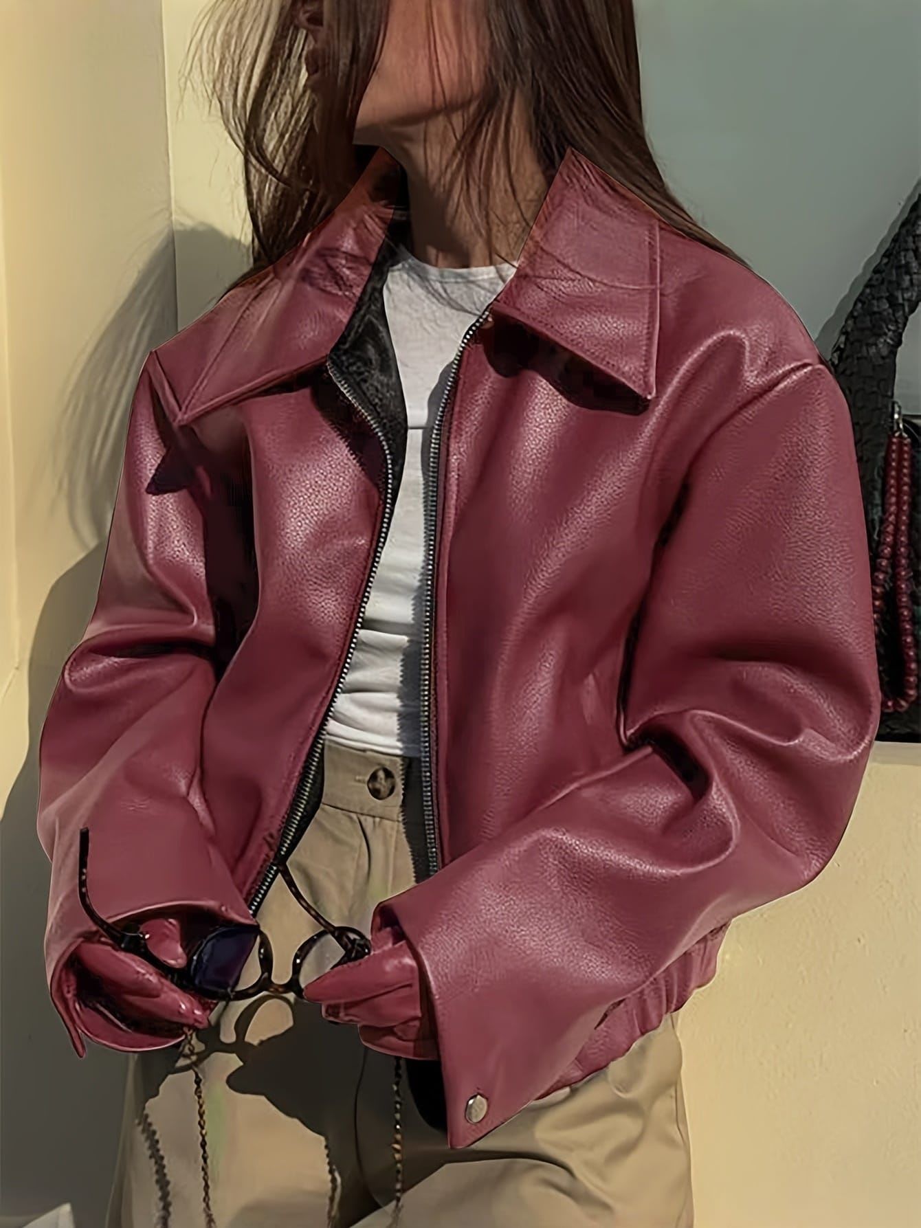 ANNETTE | Chic Vegan Leather Jacket
