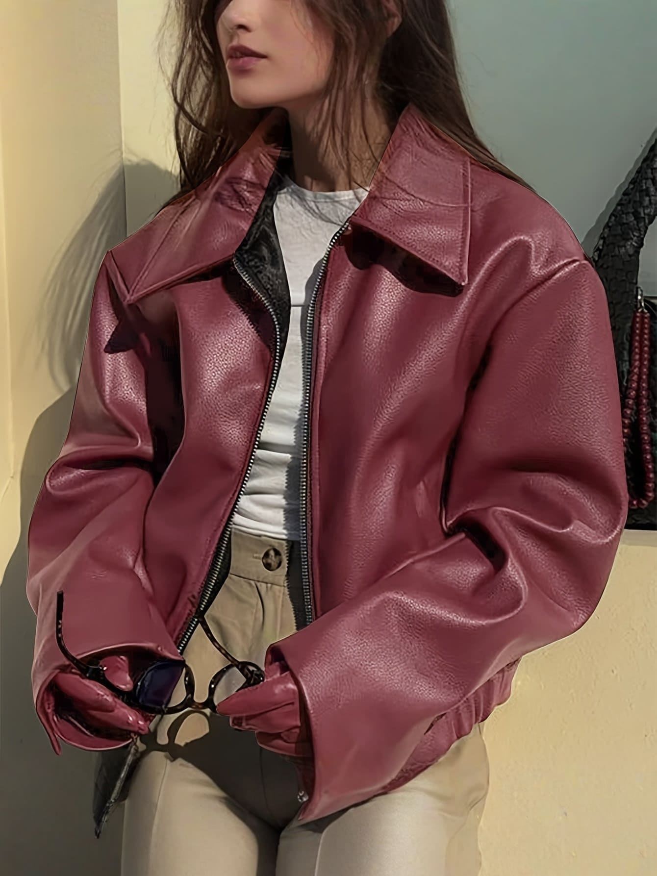 ANNETTE | Chic Vegan Leather Jacket