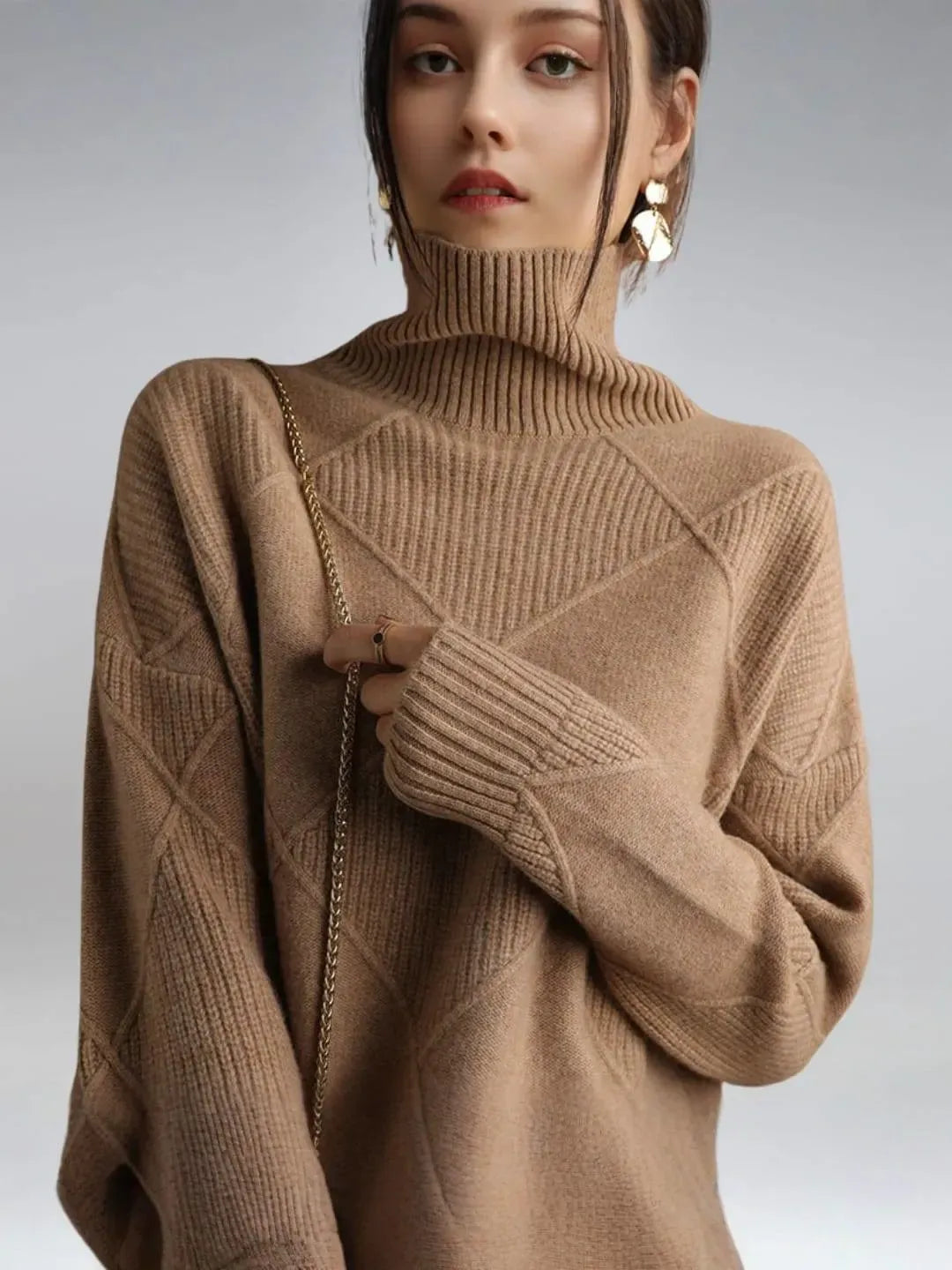 Stylish Women's Winter Turtleneck Sweater
