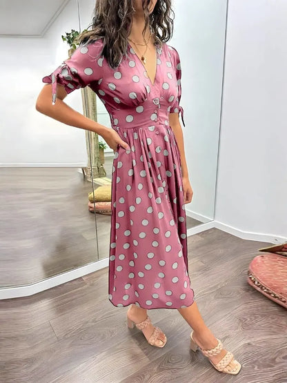 Stylish Polka Dot Dress – Classic, Feminine, and Charming