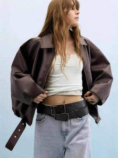 KAYLA | Classic Faux Leather Jacket