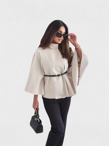 Stylish Butterfly Sleeve Jacket with Belt