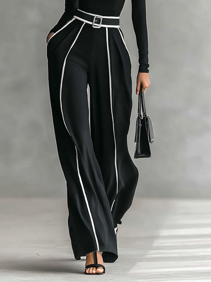 MAELLE | Stylish 2-Piece Sweater and High-Waisted Pants Set