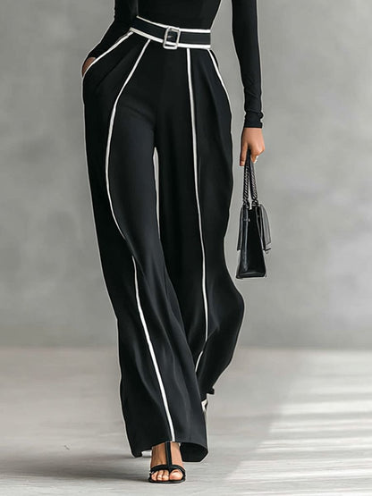 MAELLE | Stylish 2-Piece Sweater and High-Waisted Pants Set