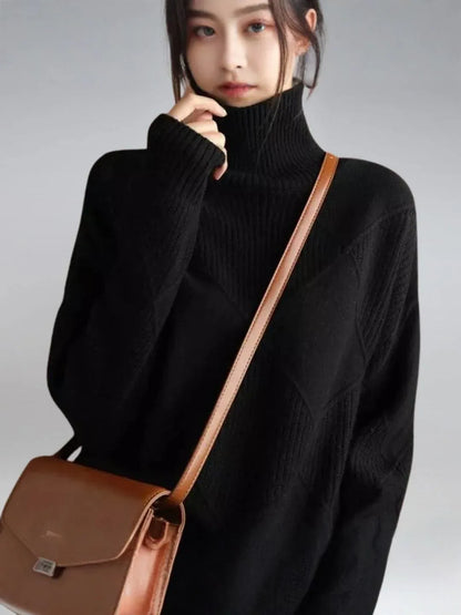 Stylish Women's Winter Turtleneck Sweater