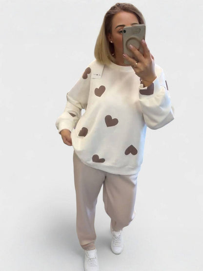 MILA | Cozy Cotton-Blend Heart Sweater