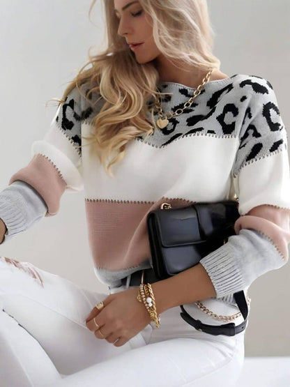 LEONIE | Animal Print Sweater" 

Rewritten Title: "LEONIE | Wild Animal Print Sweater