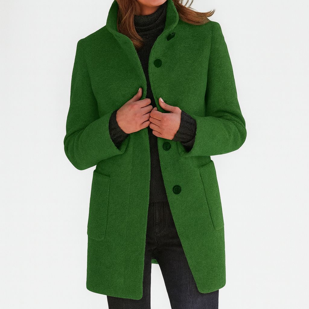 High-Collared Wool Coat