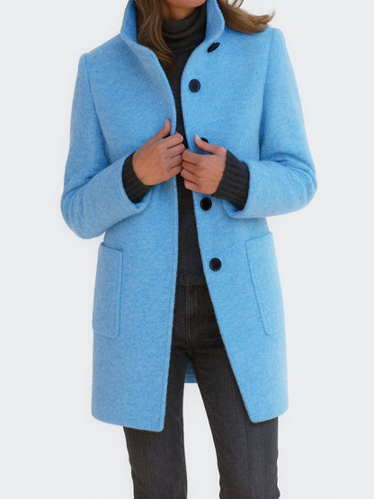 High-Collared Wool Coat