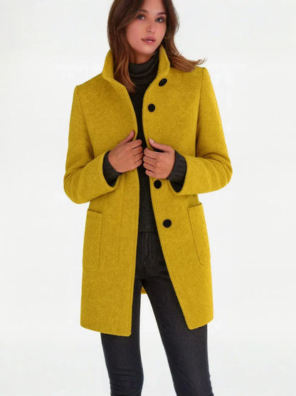 High-Collared Wool Coat