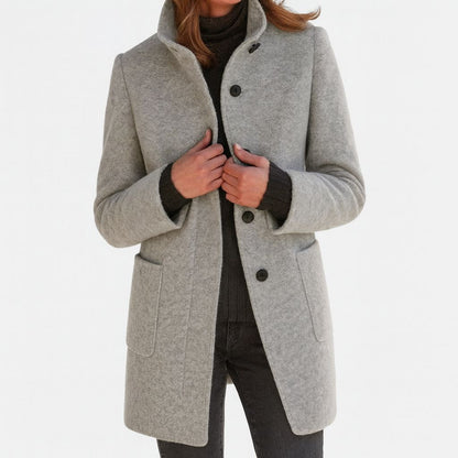 High-Collared Wool Coat