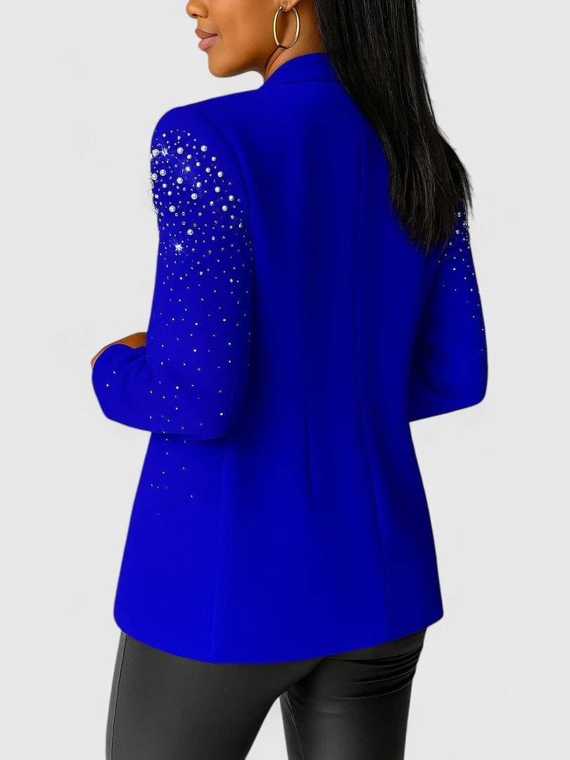 LILA | Chic Blazer with Pearl and Rhinestone Accents for a Sophisticated Style