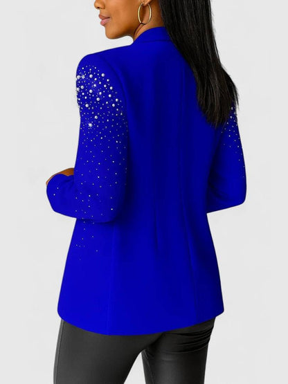 LILA | Chic Blazer with Pearl and Rhinestone Accents for a Sophisticated Style