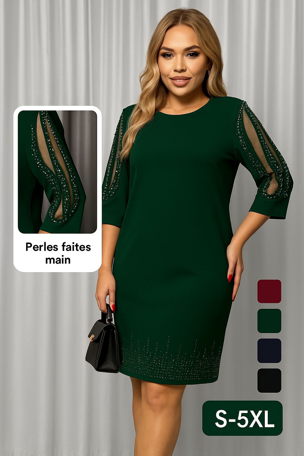 Chic Dress with Decorative Sleeves