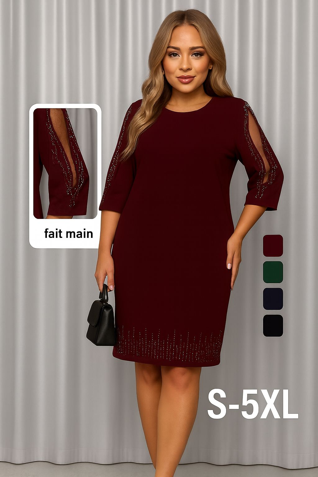 Chic Dress with Decorative Sleeves