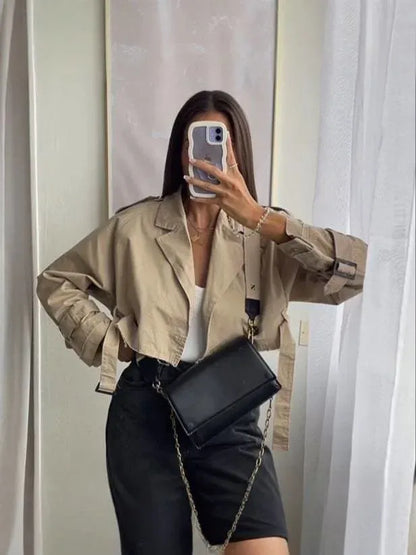 Chic Modern Short Trench Coat