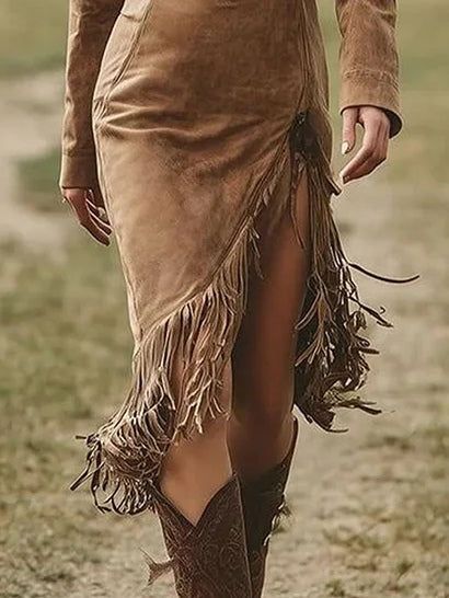 LIVIA | Mid-Length Dress with High Collar