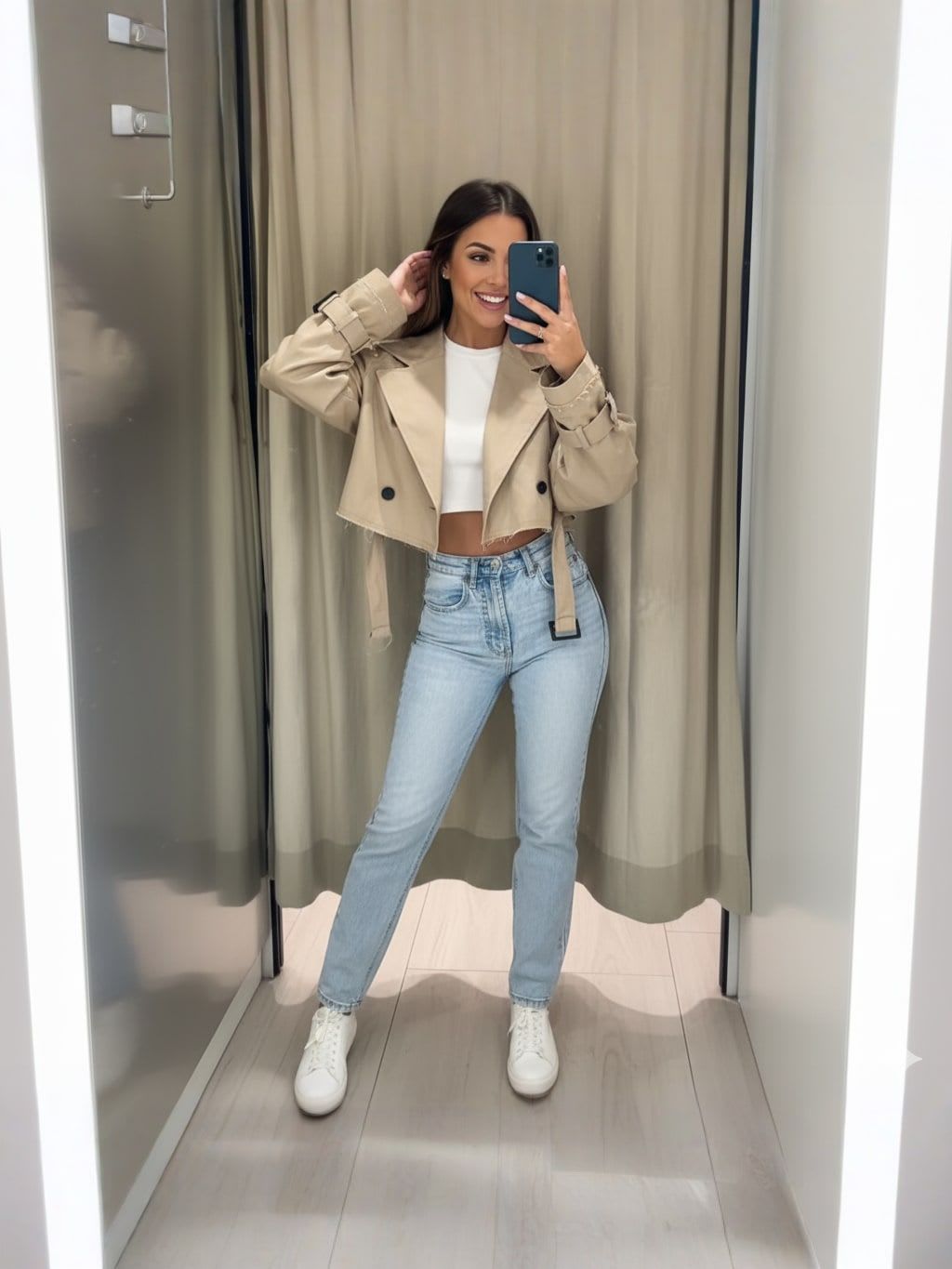 SÉRAPHINE | Chic Cropped Trench Coat