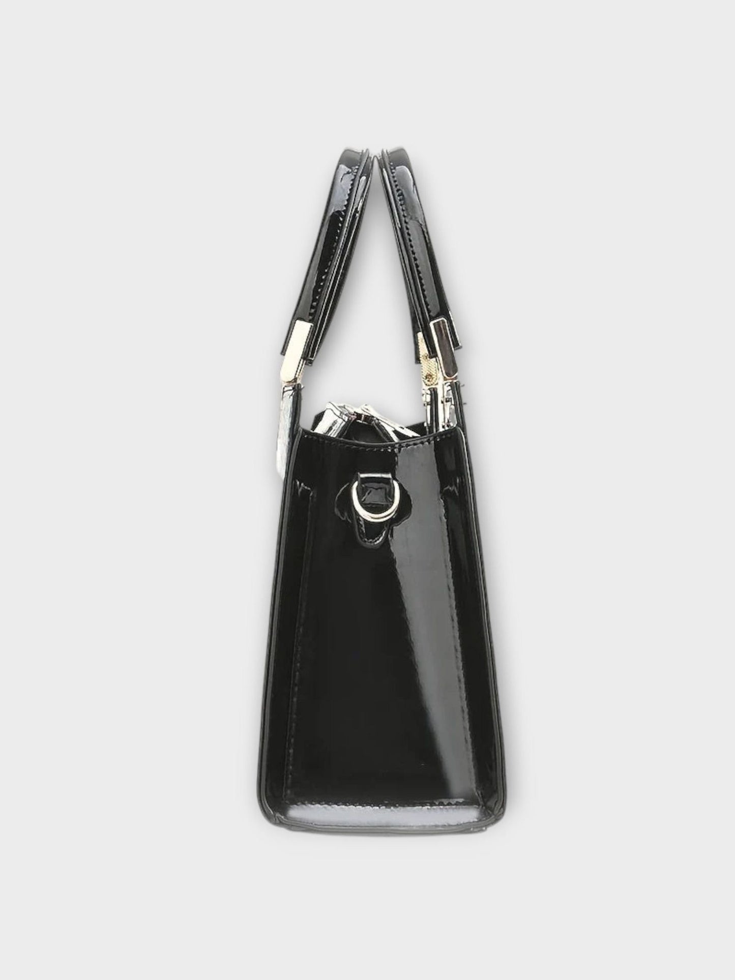 Glossy Crocodile Print Handbag