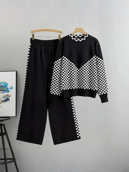 AMY | Stylish Knitted Sweater and Lounge Pants Set