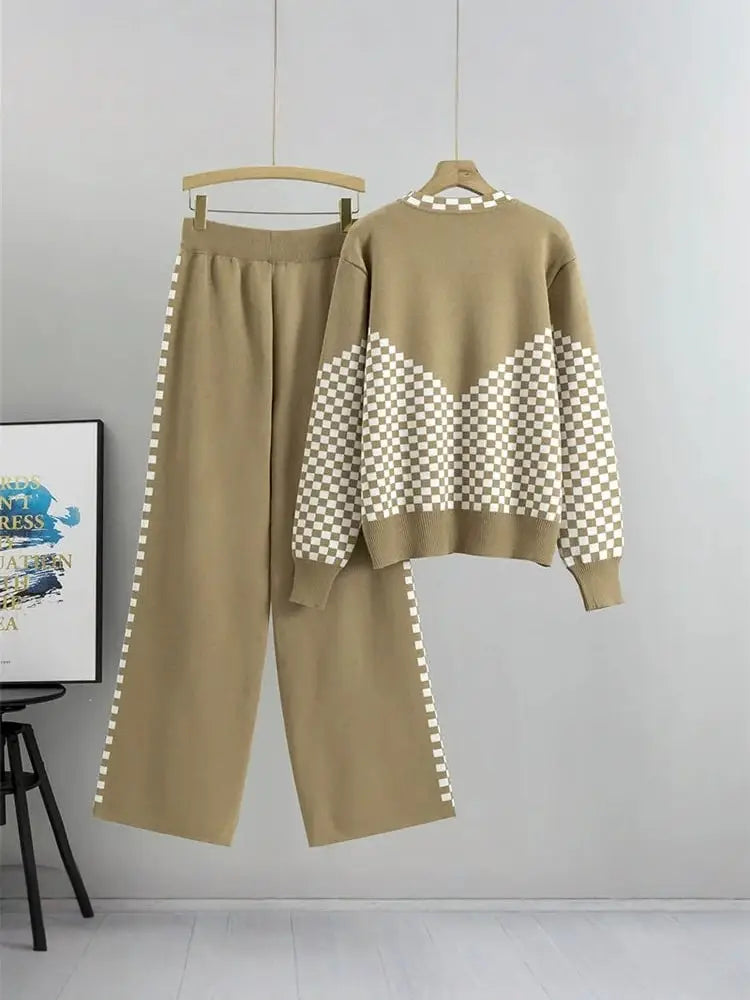 AMY | Stylish Knitted Sweater and Lounge Pants Set