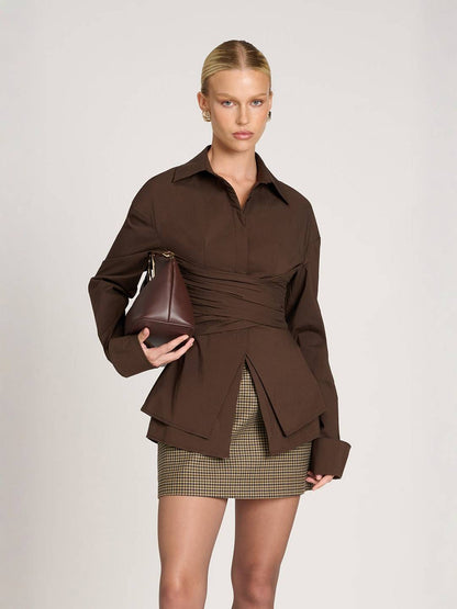 Milena | Chic Modern Draped Blouse