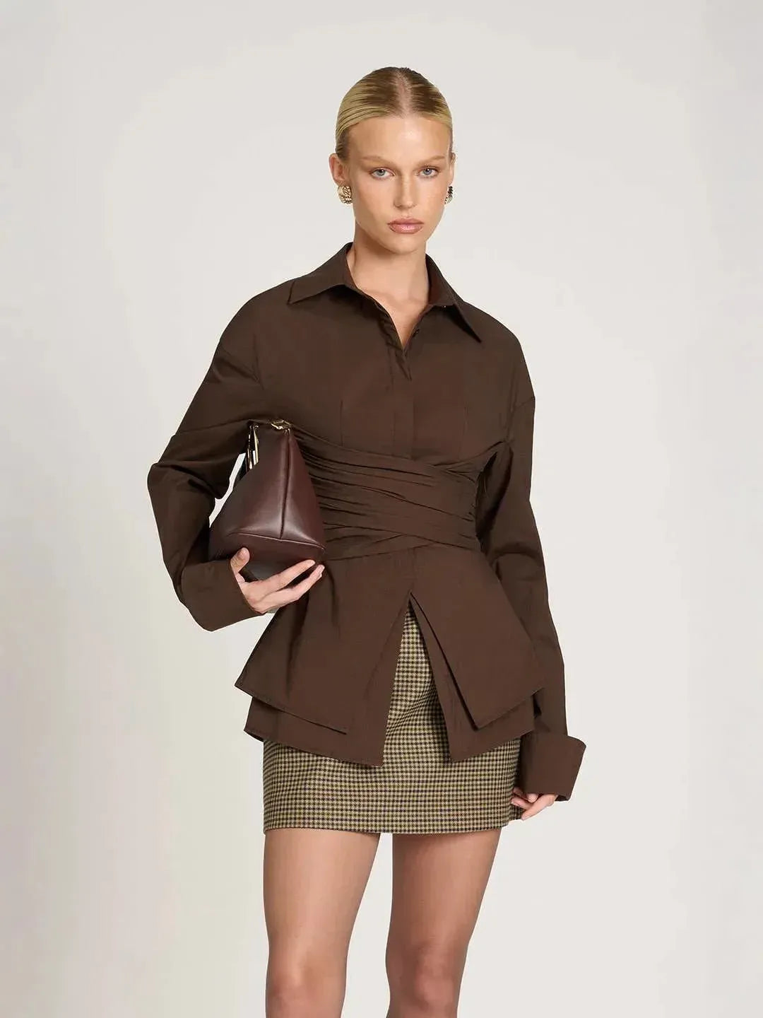 Milena | Chic Modern Draped Blouse