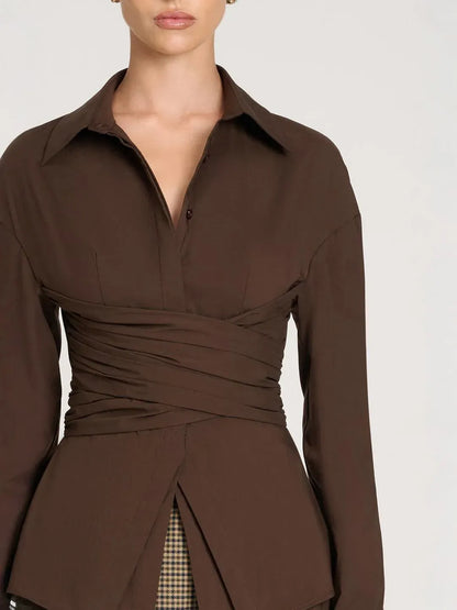 Milena | Chic Modern Draped Blouse