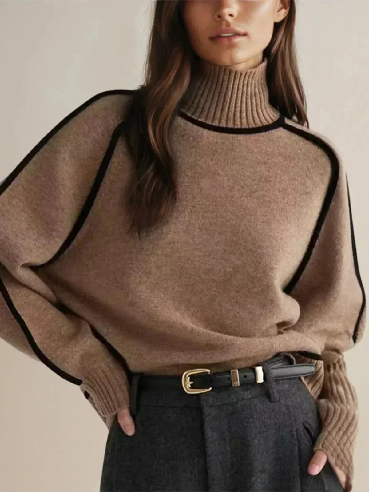 DONNA | Elegant High Neck Sweater