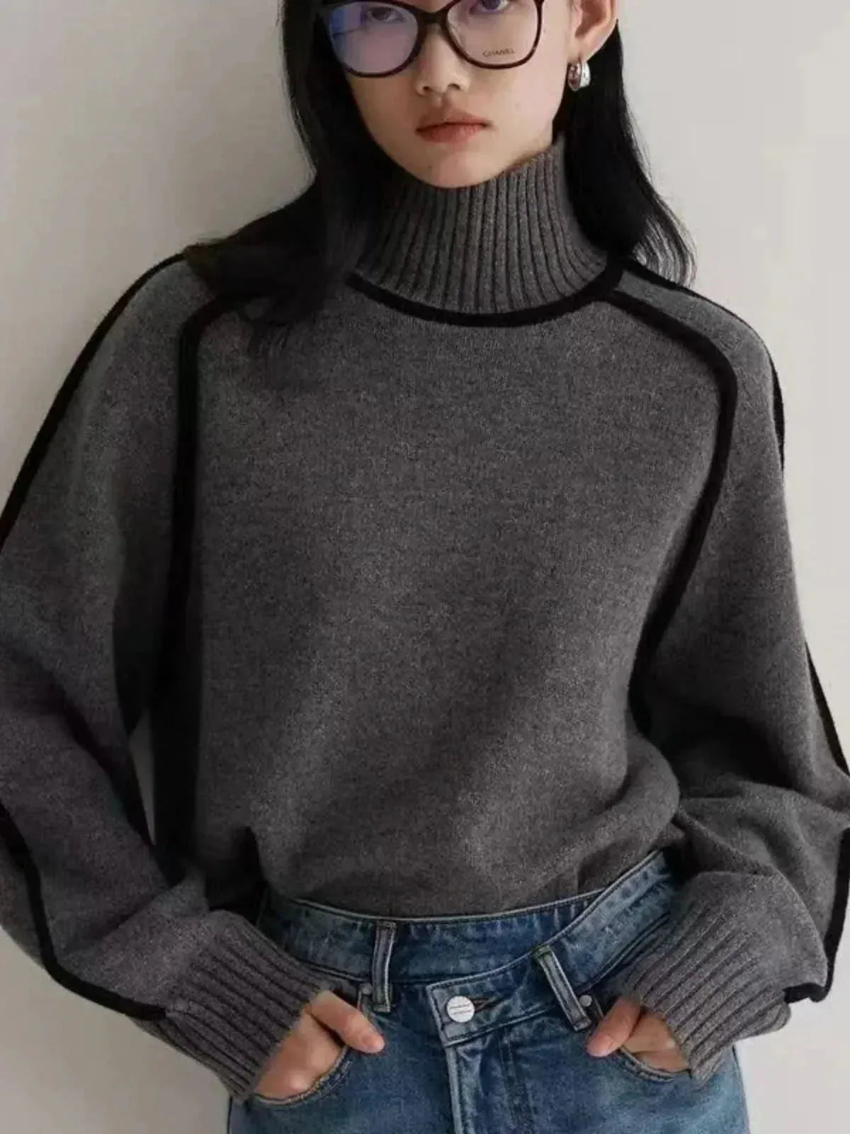 DONNA | Elegant High Neck Sweater