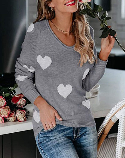 CHARLÈNE | Chic V-Neck Knit Sweater