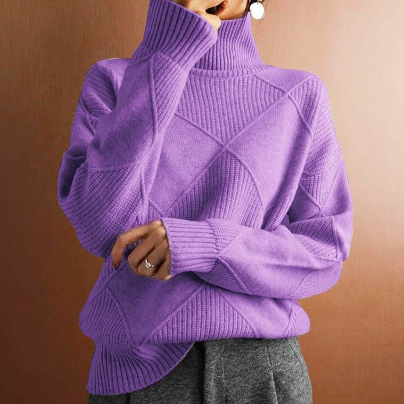 AMÉLIE | Cozy Textured Turtleneck Sweater
