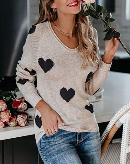 CHARLÈNE | Stylish V-Neck Knit Sweater
