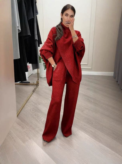 Oversized Two-Piece Sweater and Pants Set