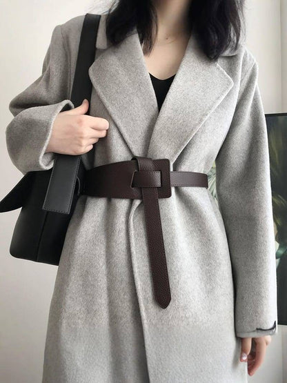 Haut authentique en cuir à double nœud