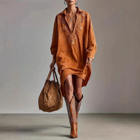 AURÉLIANE | Vintage Bohemian Embroidered Dress