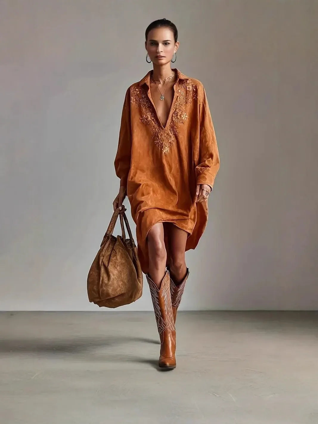 AURÉLIANE | Vintage Bohemian Embroidered Dress