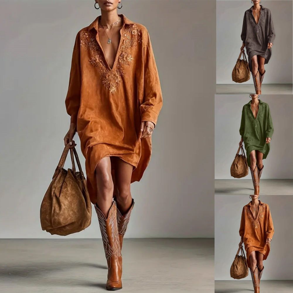 AURÉLIANE | Vintage Bohemian Embroidered Dress