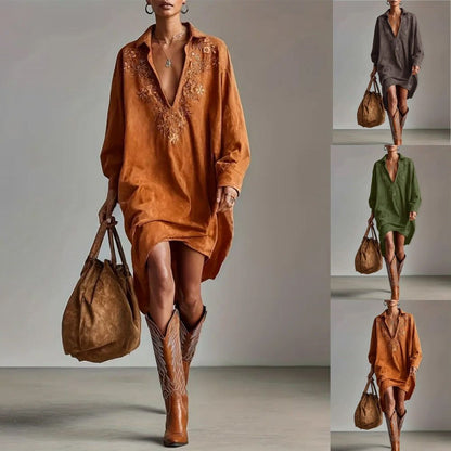 AURÉLIANE | Vintage Bohemian Embroidered Dress