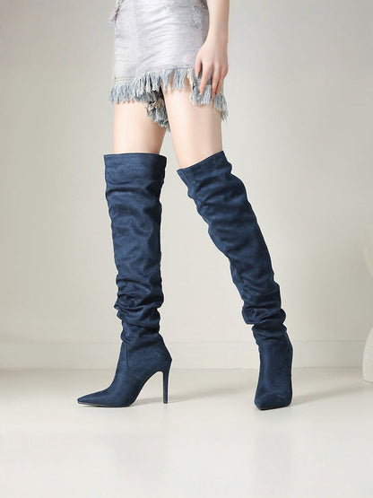 ELISE | Chic Velvet Over-the-Knee Boots