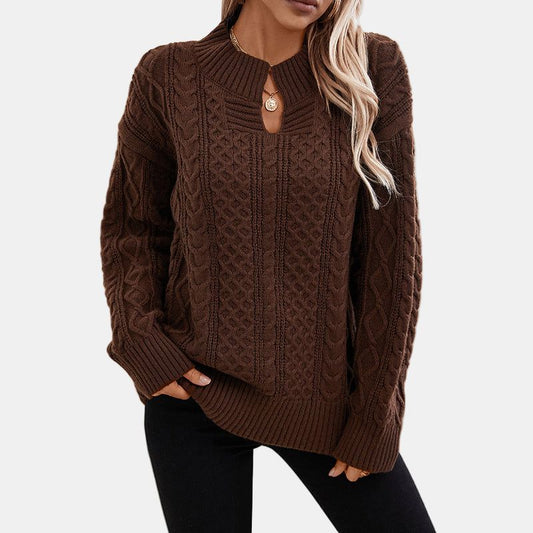 ANNE | Classic Twisted Stitch Knit Sweater