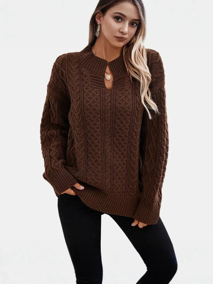 Classic Twisted Stitch Knit Sweater