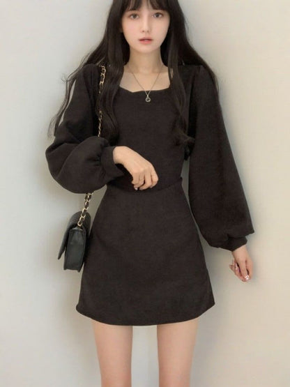 AMILA | Off-the-Shoulder Cashmere Dress – Effortless Chic