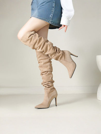 ELISE | Chic Velvet Over-the-Knee Boots