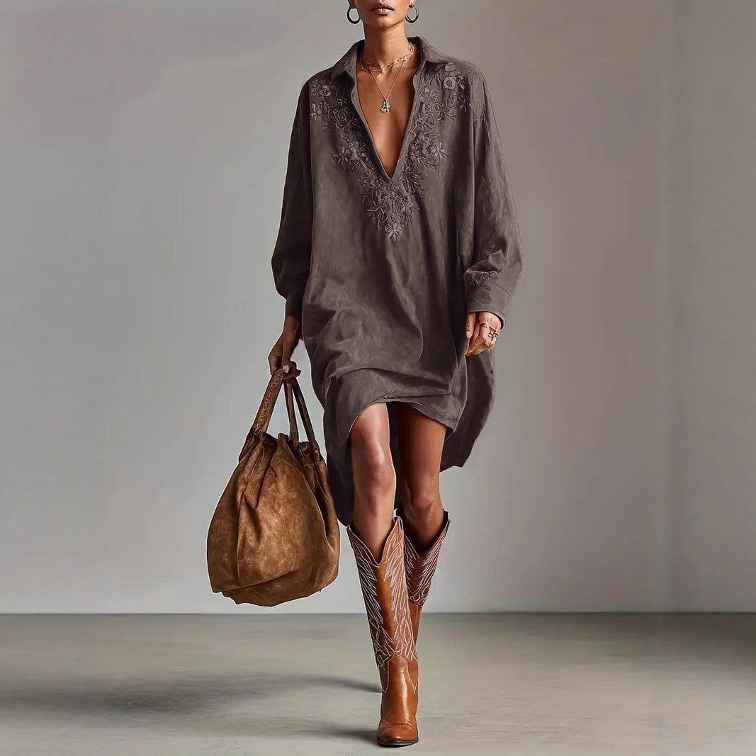 AURÉLIANE | Vintage Bohemian Embroidered Dress